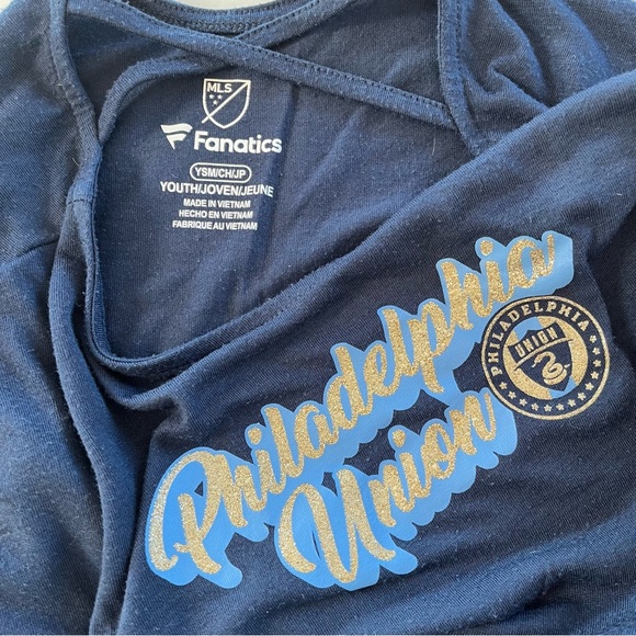 Philadelphia Union Top. Girls. Blue and gold. Youth Small. - Picture 4 of 7